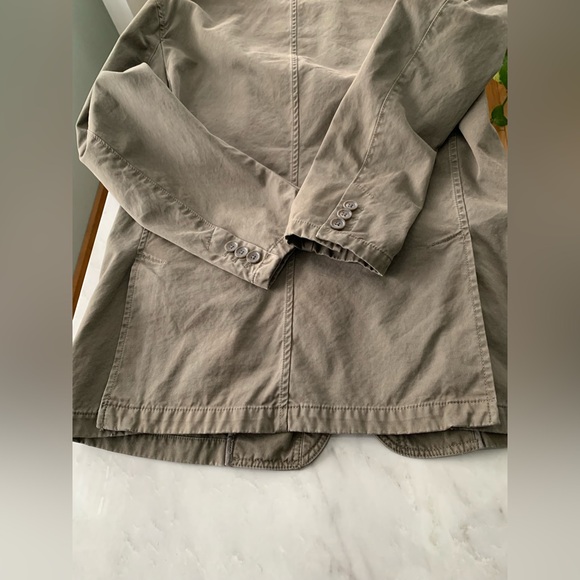 Banana Republic Safari Green Vintage Military Jacket Utility Cotton Zip & Button - Picture 8 of 15